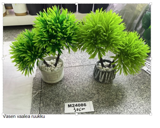 Tekokukka 30cm,  vaalea ruukku, RUUKUN MATERIAALI SEMENTTI