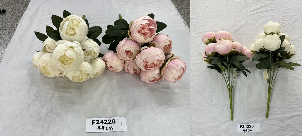 Tekokukka, 2-värilaj., pinkki ja valkoinen, koko 44 cm