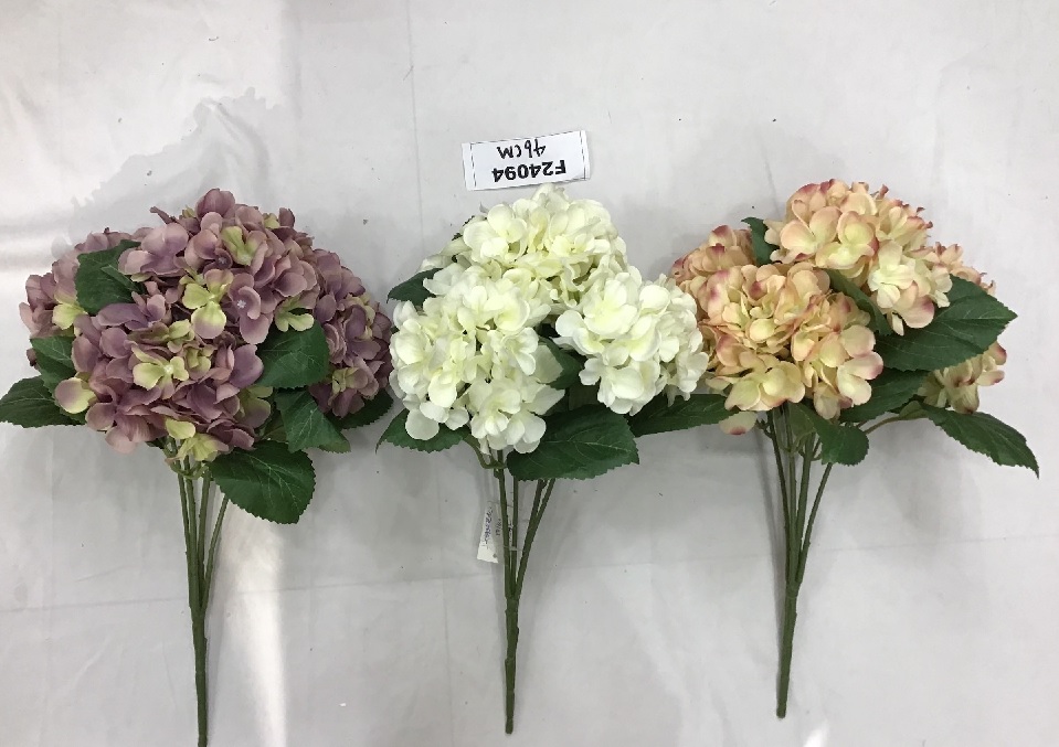 Tekokukkakimppu hortensia 46 cm, värilajitelma