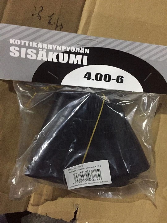 Kottikärrynpyörän sisäkumi. 4.00-6