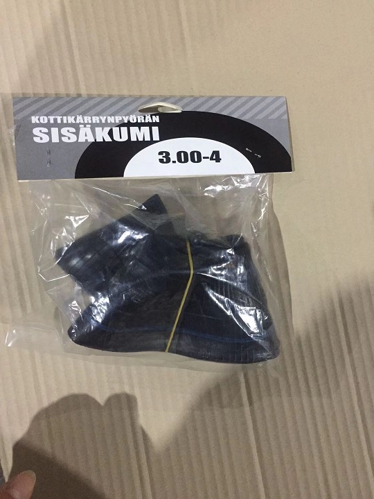 Kottikärrynpyörän sisäkumi. 3.00-4