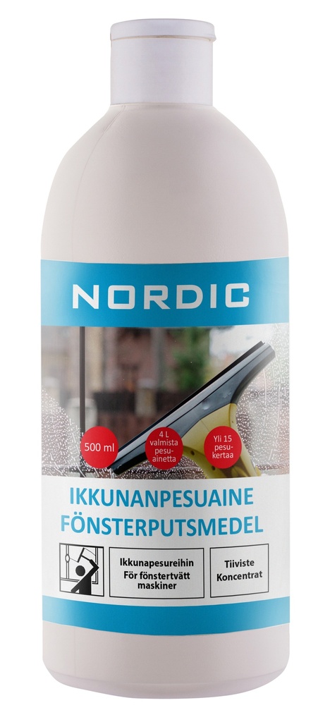 NORDIC Ikkuna pesuainetiiviste 500ml. Ikkunapesureihin ja käsinpesuun
