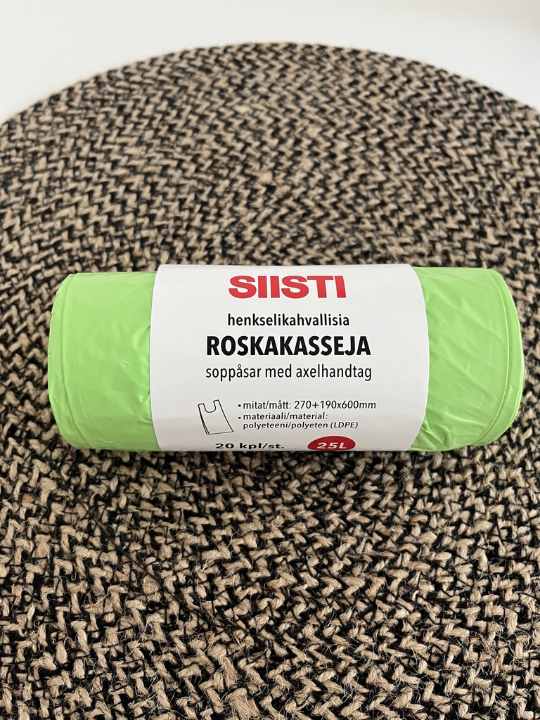 SIISTI Roskakassi 25l, 20kpl/rll, vihreä