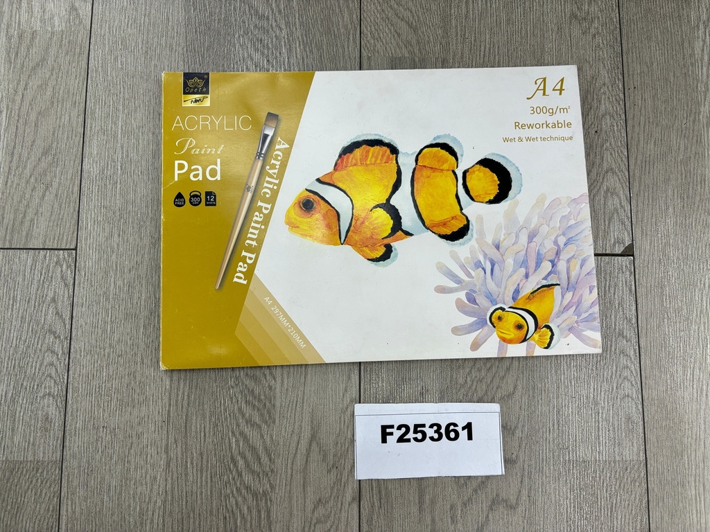 A4 akryylivärilehtiö, 300g, 12 sivua