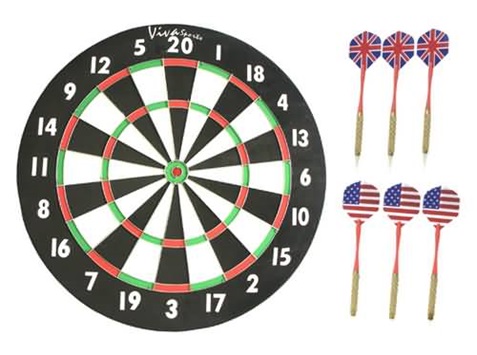 Tikkataulu Darts 18"x1" + tikat 6kpl a 18g,  