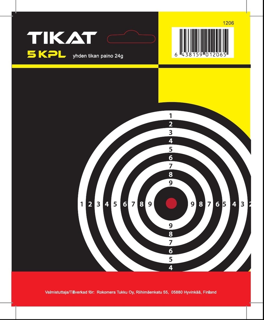 Tikat heavy 5kpl, a 24g per tikka