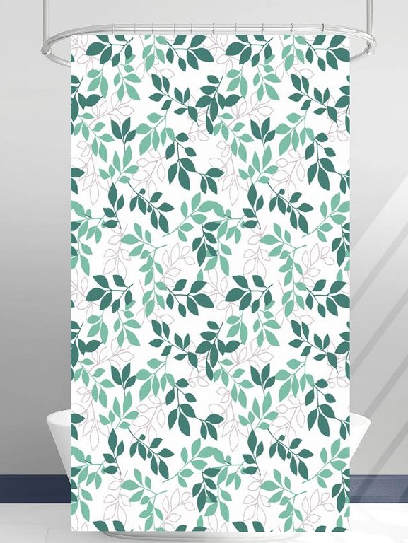 Suihkuverho 180x200 cm, materiaali polyesteri, sis. 12 ripustuslenkkiä,  PVC -pakkaus koukulla