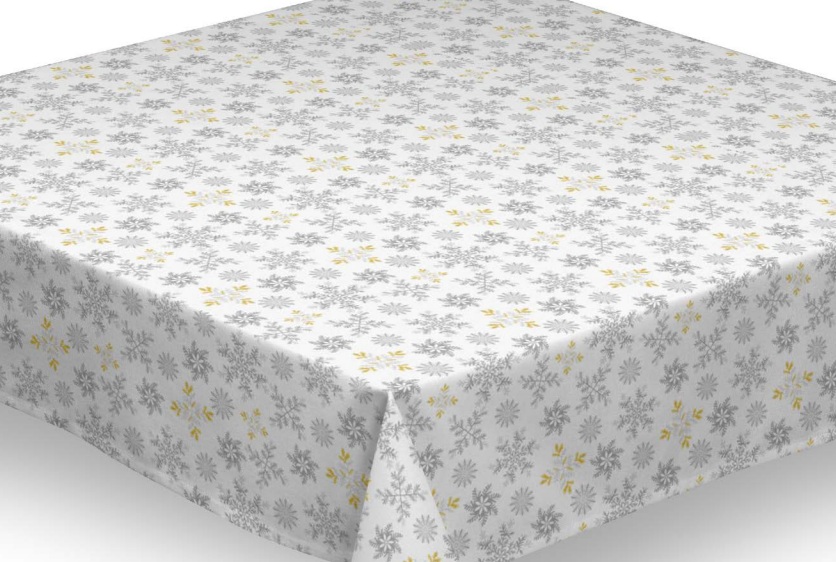 Polyesterikangas Lumihiutale valkoinen 140 cm x 25 m