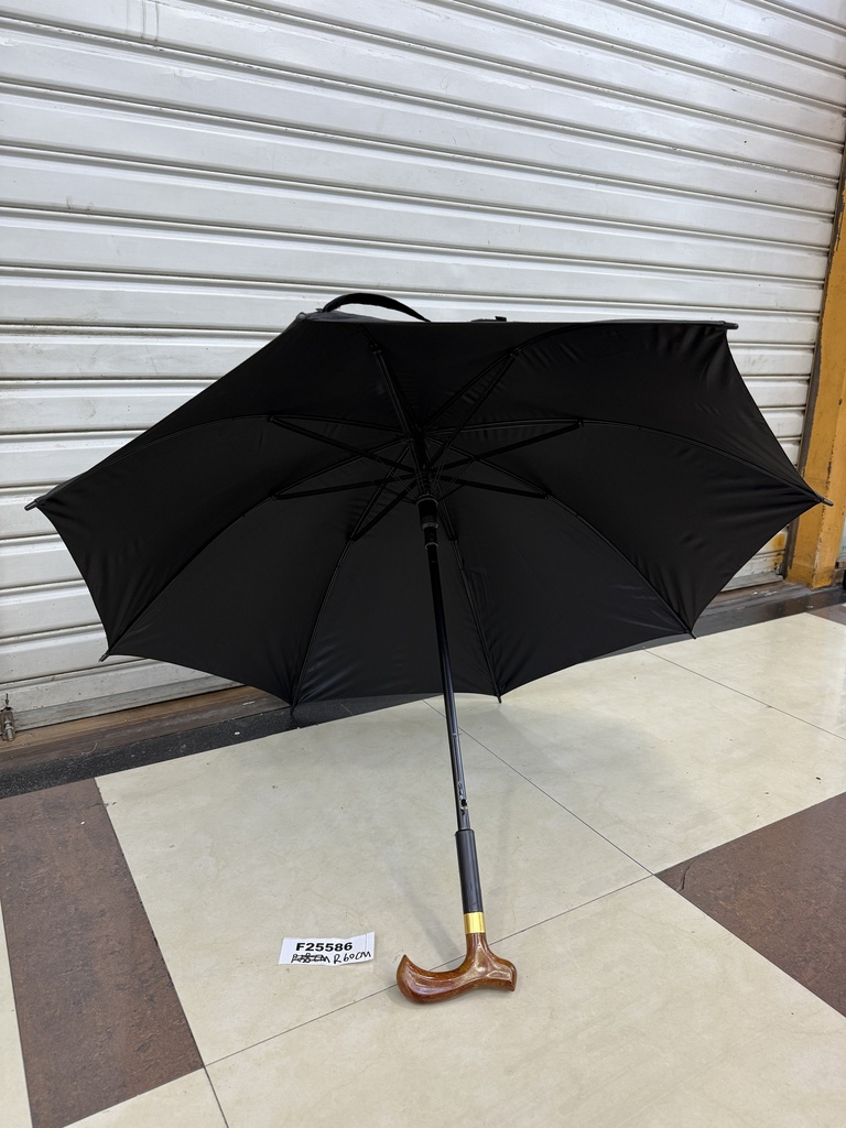 Sateenvarjo/kävelykeppi 60cm Ø103cm, musta