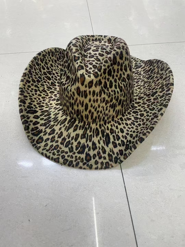 Lierihattu Cowboy leopardikuvio beige
