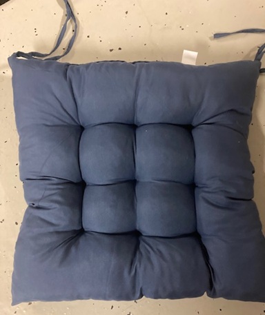 Topattu istuintyyny 45x45cm denim sininen