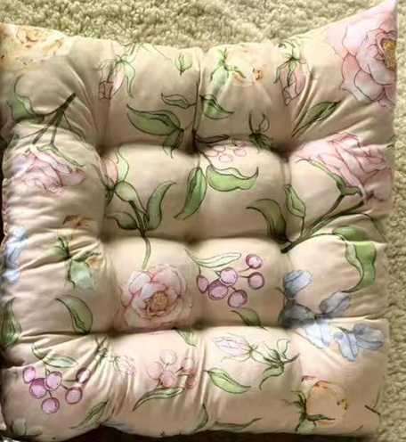 Istuintyyny topattu 40x40 cm beige kuviollinen