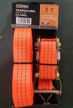 Taakkaliina 38mm x 6m max 3000kg, vahvistettu materiaali