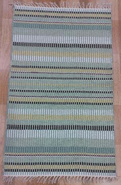 UUTUUS! Puuvillamatto ALFA hapsuilla 150x80cm,  Sage-fusion