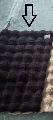 UUTUUS! Lemmikin tekoturkispeti ( super soft, wave rabbit fur ) 60x50x16cm, tummanruskea