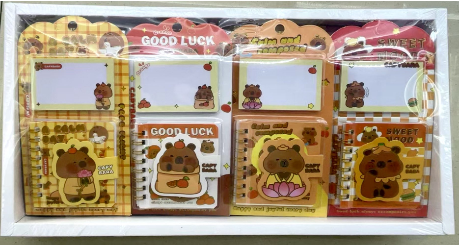 Capybara muistikirja + muistilaput