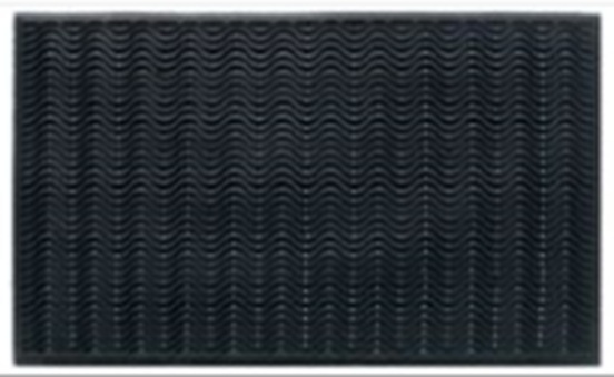 UUTUUS! Kumimatto Waves 60x90cm, 0,9mm, musta