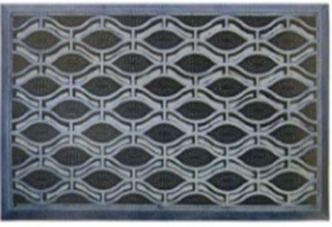 UUTUUS! Kumimatto Eye mat 45x75cm, 10mm, musta