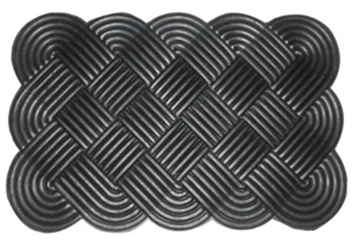 UUTUUS! Kumimatto Love knots 45x75cm, 0,8mm, musta