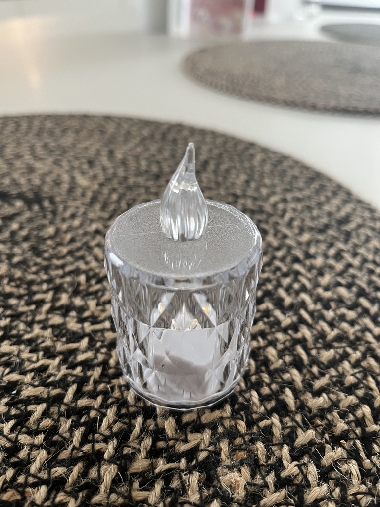 UUTUUS! LED hologrammi tuikkukynttilä kirkas PP, 3,6x5,0cm, timantti leikattu pinta