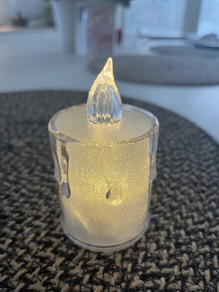 UUTUUS! LED kynttilä kirkas PP, 3,6x8,0cm, sileä pinta