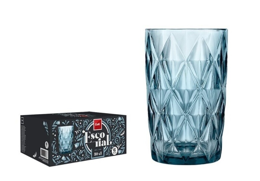 Juomalasisetti Escorial 40 cl sininen 6kpl/pkt