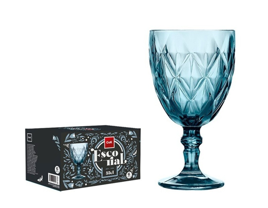 Viinilasisetti Escorial 35 cl sininen 6kpl/pkt