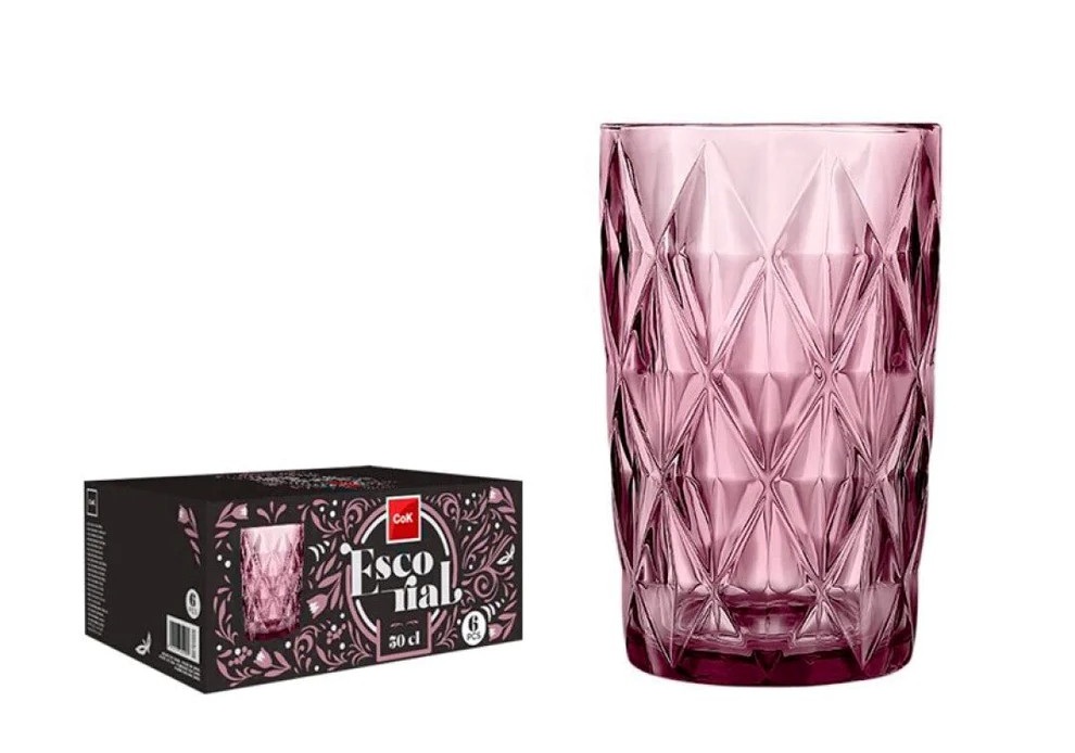 Juomalasisetti Escorial 40 cl pinkki 6kpl/pkt