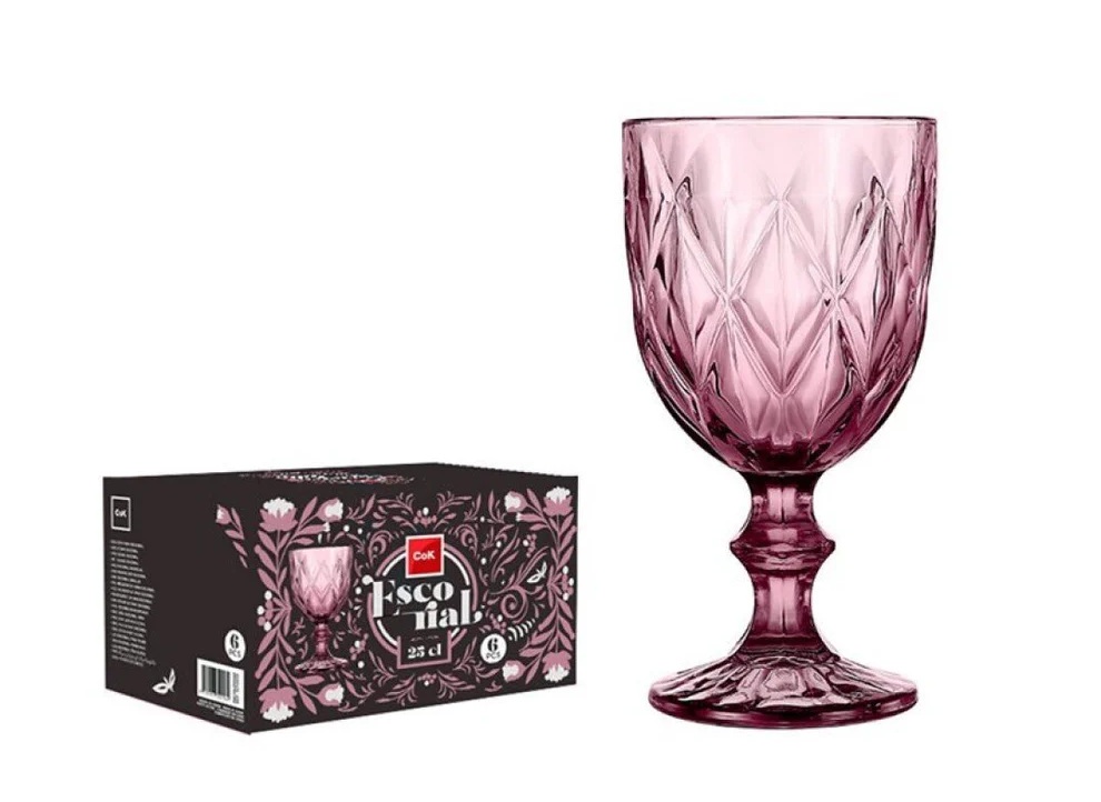 Viinilasisetti Escorial 25 cl pinkki 6kpl/pkt