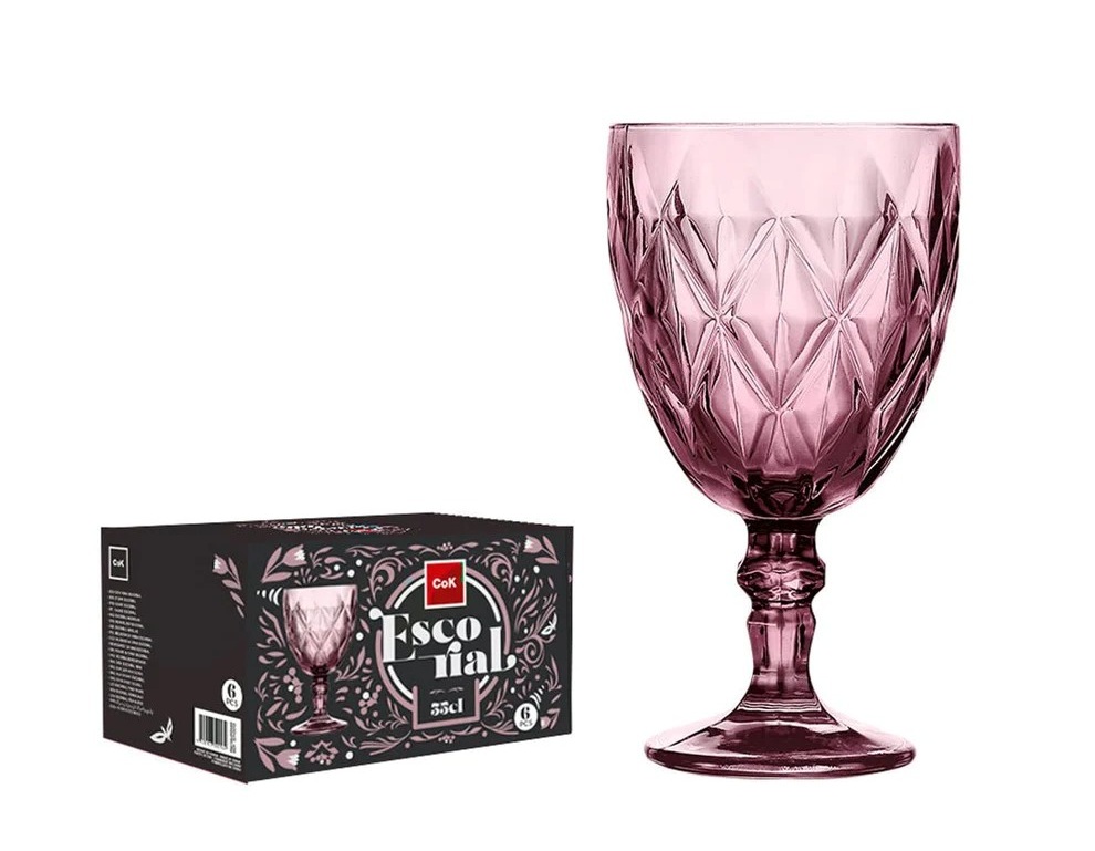 Viinilasisetti Escorial 35 cl pinkki 6kpl/pkt