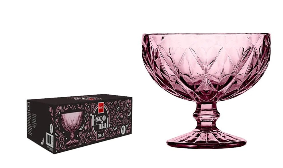 Jälkiruoka/jäätelökulhosetti 30 cl pinkki 6 kpl/pkt