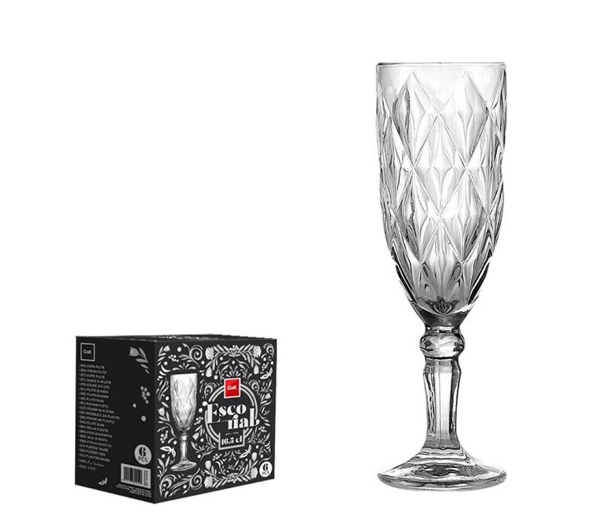 Kuohuviinilasisetti Escorial 16,5 cl kirkas 6kpl/pkt