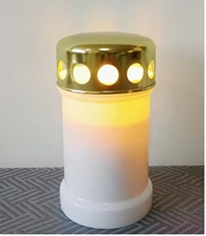 Led hautakynttilä 7,3x13,3cm, hämäräkytkin + 6h ajastin