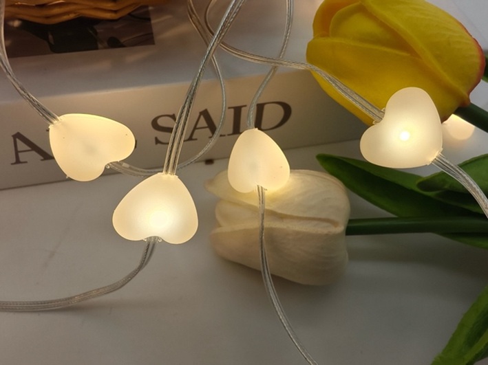 Huurresydän Led-koristevalo 20Led, paristokäyttöinen