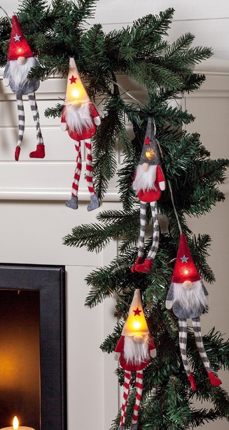 Tonttu Led-koristevalosarja 8Led, paristokäyttöinen