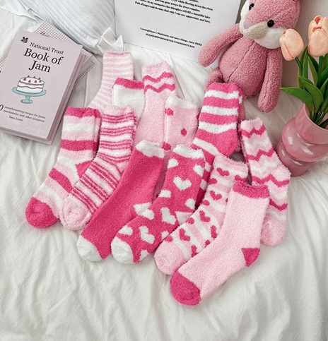 Polyesteri pehmosukka pink collection 37-41, 1par