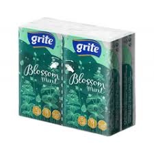 Grite Blossom nenäliina minttu 10kpl, 4-pack