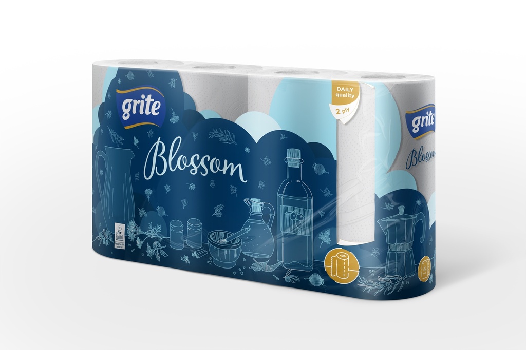 UUTUUS! Grite Blossom talouspaperi 4-rullaa/pkt.