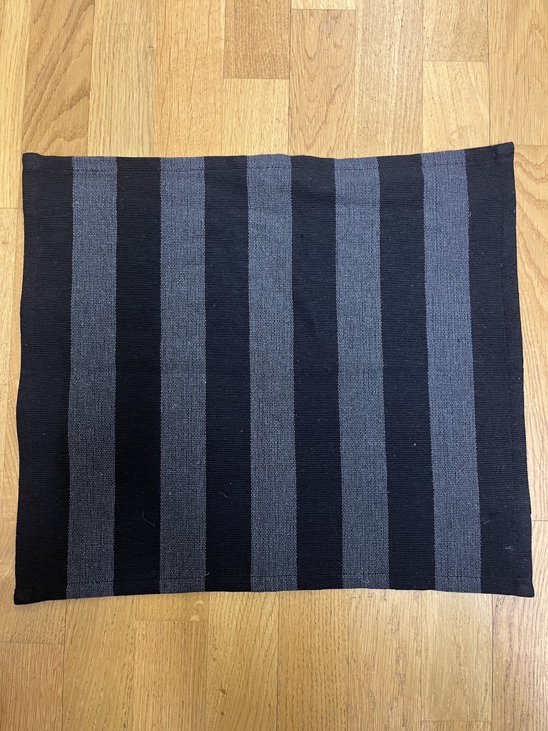Sauna pefletti tasaraita 50x45cm, musta/harmaa