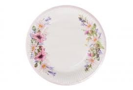 PERUTTU! Party kartonkilautanen halk. 23cm, 10kpl, pinkit kukat
