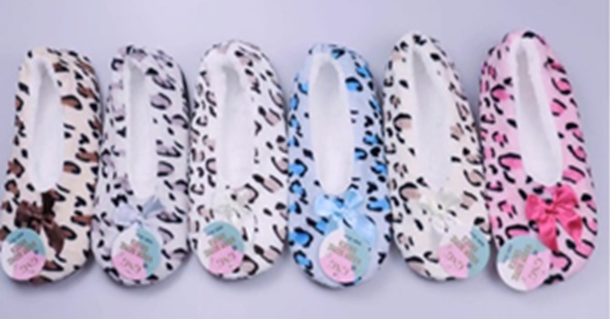 Kotitossut leopardikuvio, one size 36-40