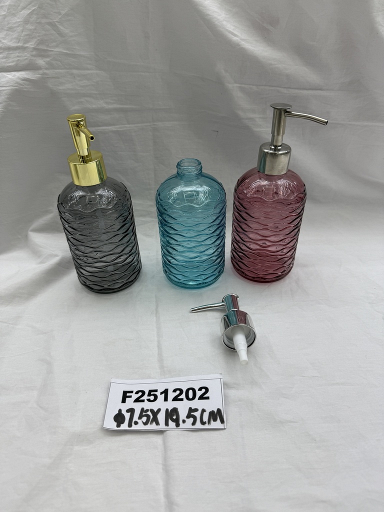 Lasinen saippuapumppupullo 19,5x7,5cm, 450ml