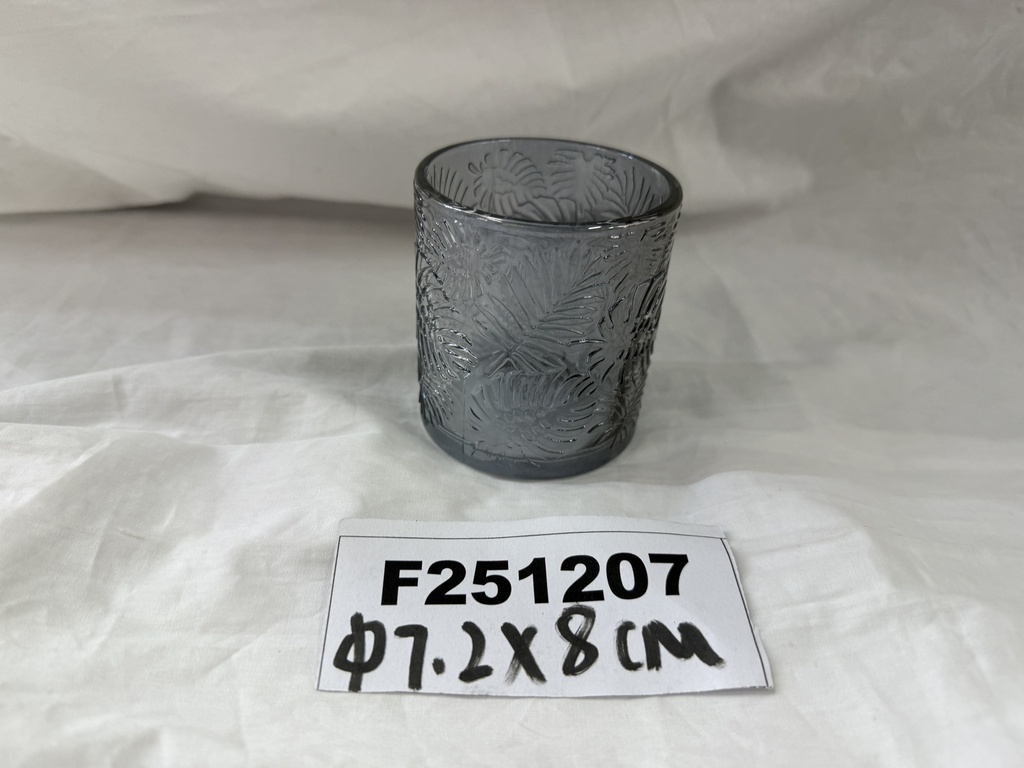 Lasikulho/tuikkukuppi 7,2x7,2x8cm, kuvioitu pinta