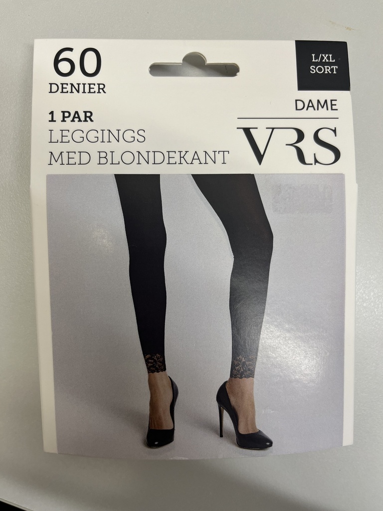 Pitsilahkeiset legginssit S/M , 60DEN, musta 