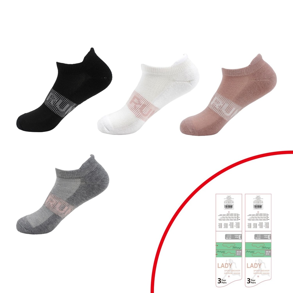 Sneaker sukat 3 pr/pkt