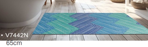 Kosteantilanmattorulla 65cm x 15m, sini-vihreä kuvio 