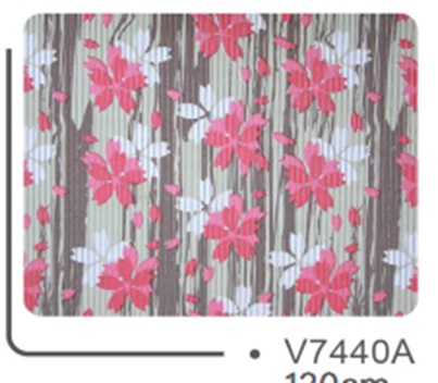 PERUTTU! Kosteantilanmattorulla 65cm x 15m, pinkki-valk.  kukka kuvio