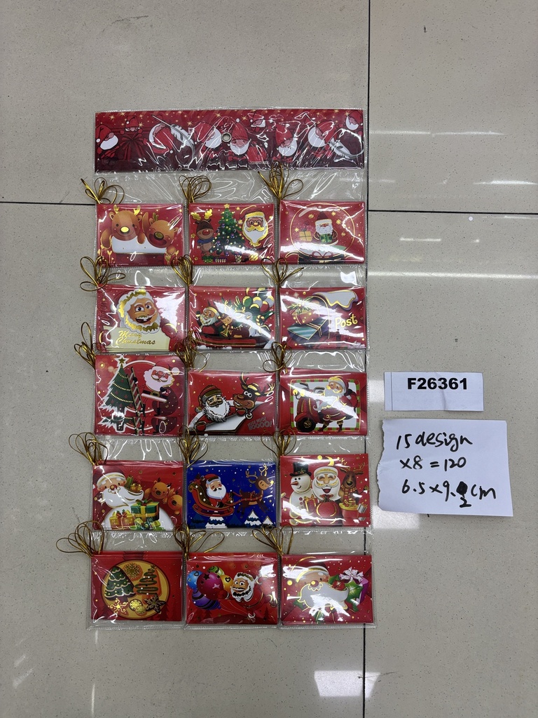 Pakettikortti joulu, lajitelma 120 kpl