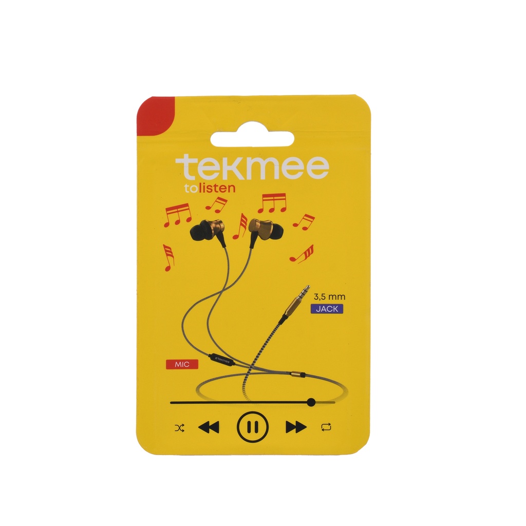 TEKMEE kuulokkeet mikrofonilla, 3,5mm liitäntä