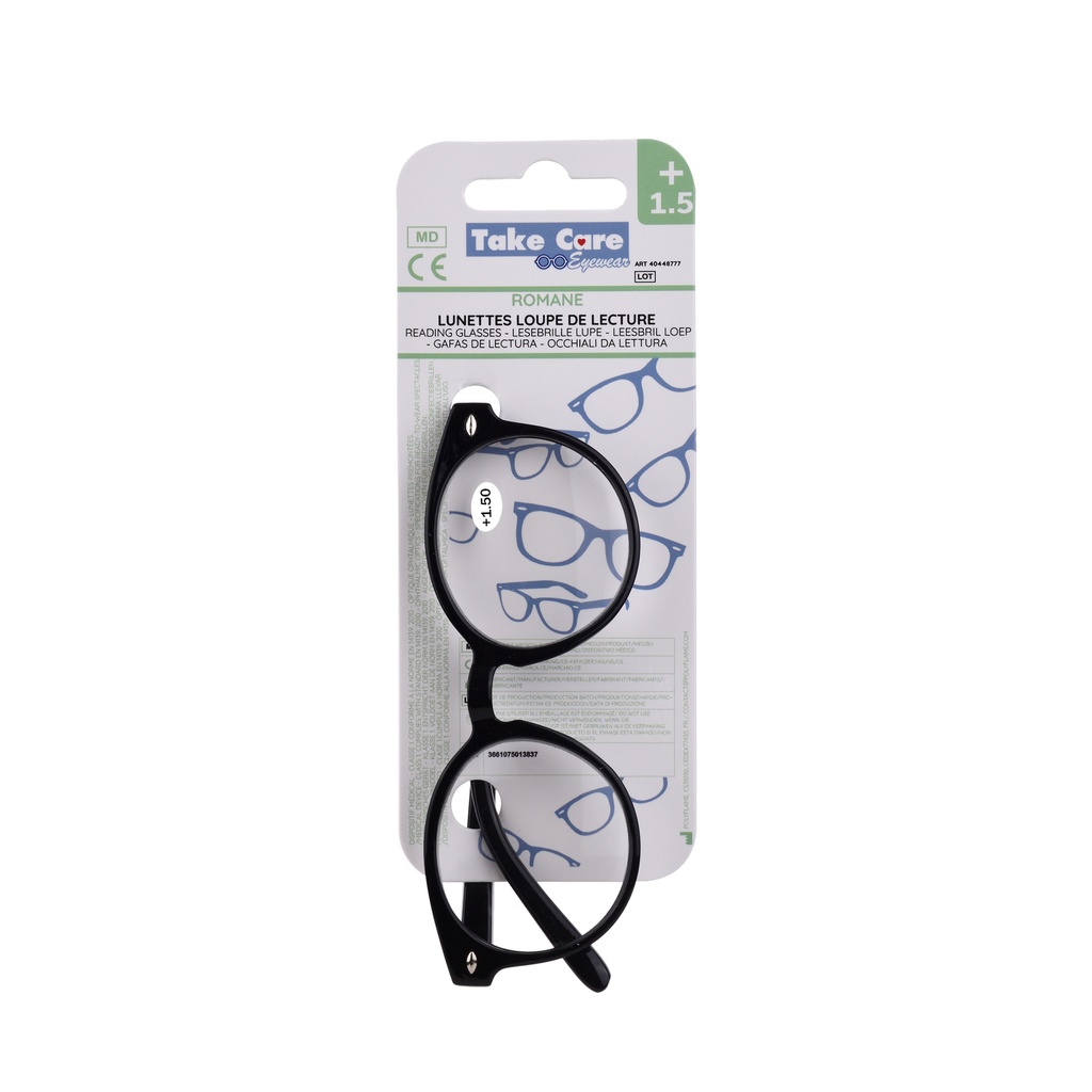 TCE ROMANE musta - DIOPTER +1.5- ASS-6